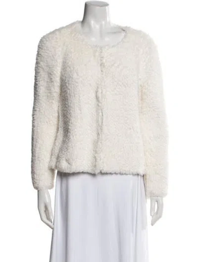 Pre-owned Alice And Olivia Faux Fur Faux Fur Jacket In Neutral