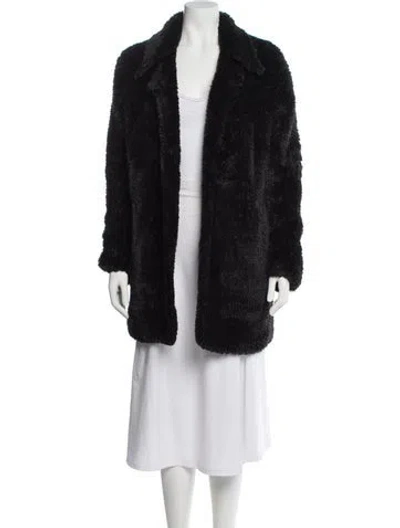 Pre-owned Alice And Olivia Faux Fur Jacket In Black