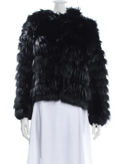 Pre-owned Alice And Olivia Faux Fur Jacket In Black
