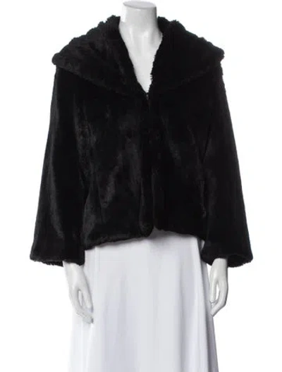 Pre-owned Alice And Olivia Faux Fur Jacket In Black