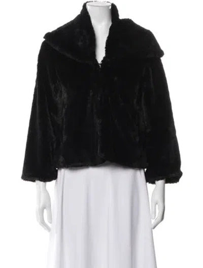 Pre-owned Alice And Olivia Faux Fur Jacket In Black