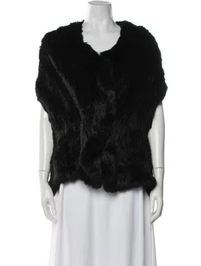 Pre-owned Alice And Olivia Faux Fur Jacket In Black