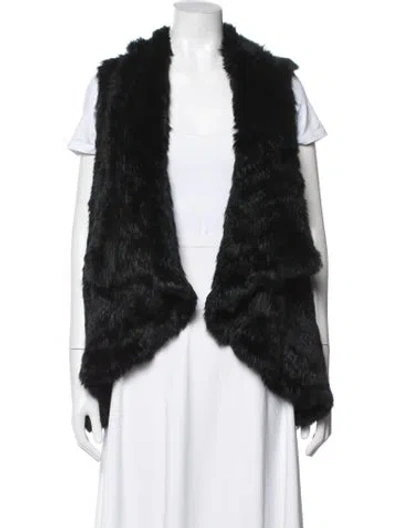 Pre-owned Alice And Olivia Faux Fur Jacket In Black