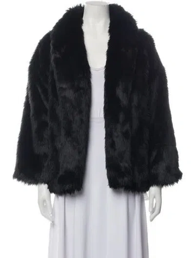 Pre-owned Alice And Olivia Faux Fur Jacket In Black