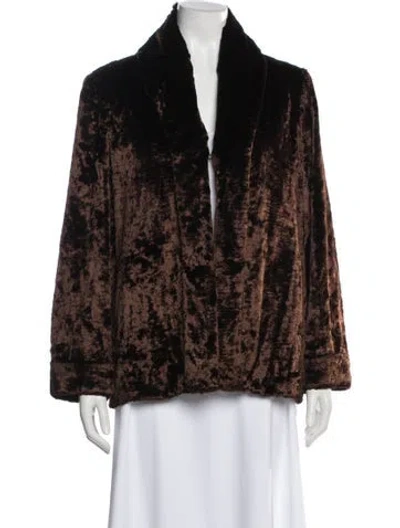 Pre-owned Alice And Olivia Faux Fur Jacket In Brown