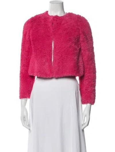 Pre-owned Alice And Olivia Faux Fur Jacket In Pink