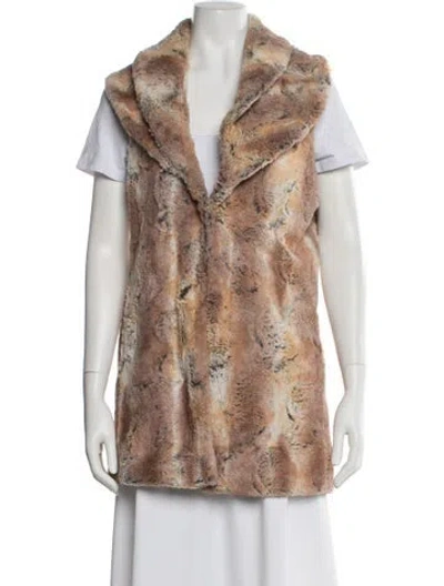 Pre-owned Alice And Olivia Faux Fur Vest In Neutral