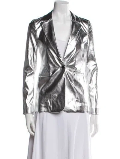 Pre-owned Alice And Olivia Faux Leather Blazer W/ Tags