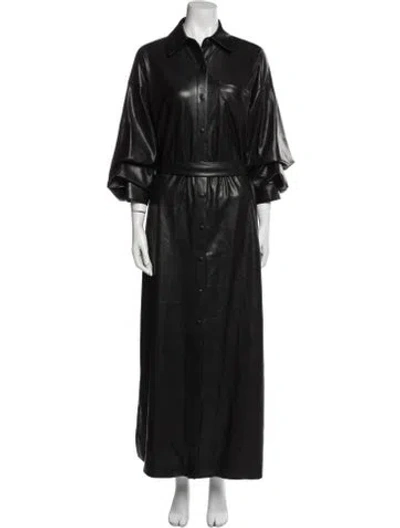Pre-owned Alice And Olivia Faux Leather Coat W/ Tags In Black