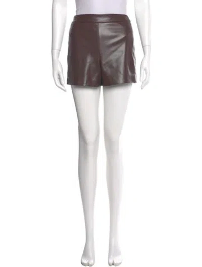 Pre-owned Alice And Olivia Faux Leather Mini Shorts In Black