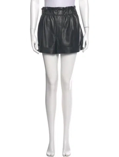 Pre-owned Alice And Olivia Faux Leather Mini Shorts In Black