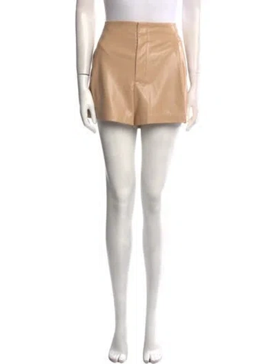 Pre-owned Alice And Olivia Faux Leather Mini Shorts In Neutral