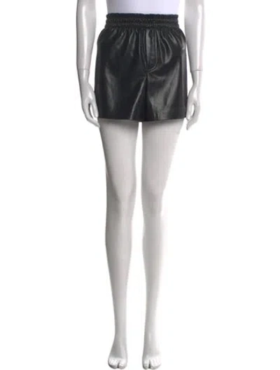 Pre-owned Alice And Olivia Faux Leather Mini Shorts W/ Tags In Black