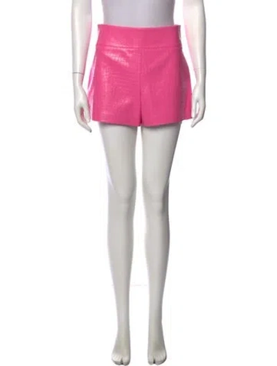 Pre-owned Alice And Olivia Faux Leather Mini Shorts W/ Tags In Pink