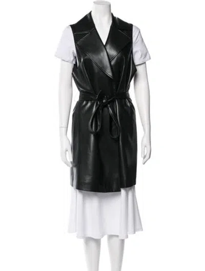 Pre-owned Alice And Olivia Faux Leather Vest W/ Tags In Green