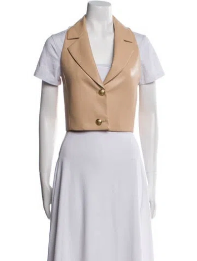 Pre-owned Alice And Olivia Faux Leather Vest W/ Tags In Pink