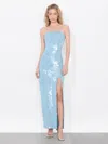 Alice And Olivia Fifi Sequin Maxi Dress In Iridescent Mineral Blue