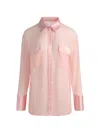 Alice And Olivia Finely Oversized Utility Shirt In Pink