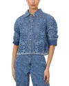 Alice And Olivia Finely Cropped Laser Cut Jacket