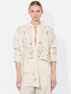 Alice And Olivia Finely Eyelet Oversized Button-front Shirt