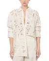 Alice And Olivia Finely Eyelet Oversized Button-front Shirt