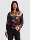 Alice And Olivia Finely Oversized Button Down In Multi