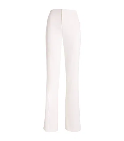 Alice And Olivia Flared Bootcut Teeny Tailored Trousers In Ivory