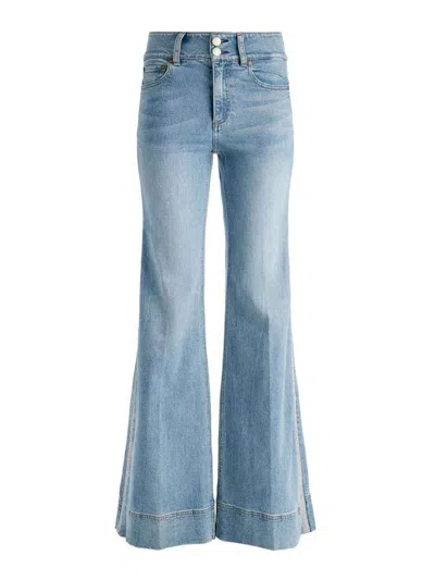 Alice And Olivia Flared Jeans In Light Blue