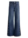 Alice And Olivia Flared Leg Denim Jeans In Blue