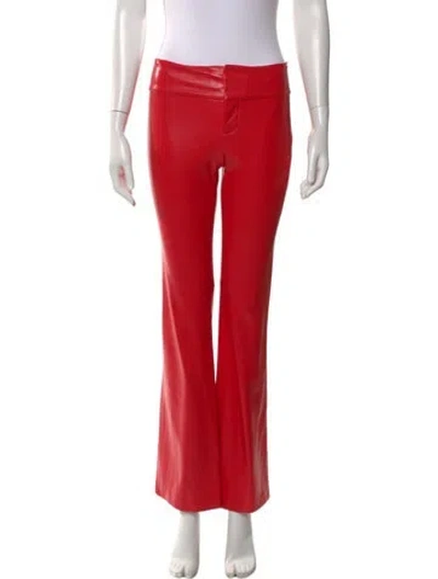 Pre-owned Alice And Olivia Flared Pants In Red