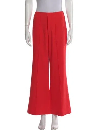 Pre-owned Alice And Olivia Flared Pants In Red