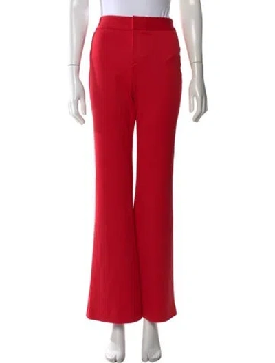 Pre-owned Alice And Olivia Flared Pants In Red