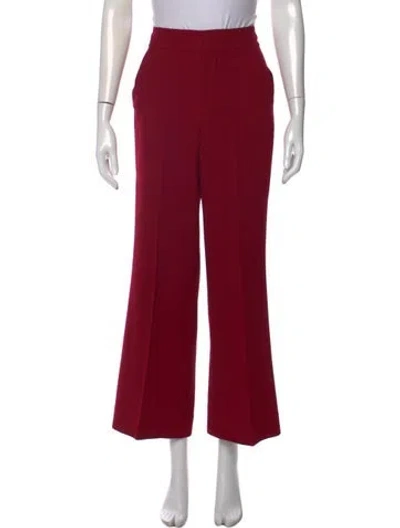 Pre-owned Alice And Olivia Flared Pants In Red