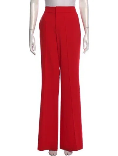 Pre-owned Alice And Olivia Flared Pants In Red