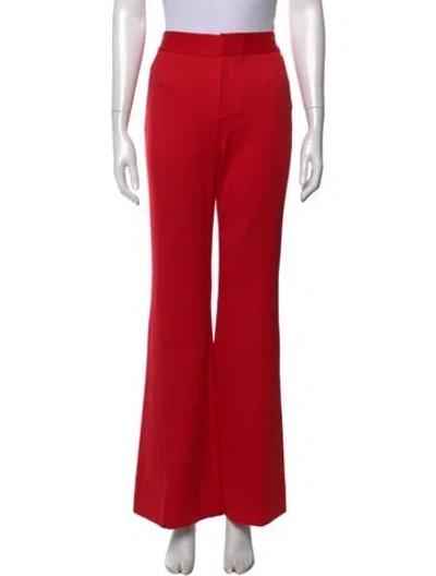 Pre-owned Alice And Olivia Flared Pants In Red