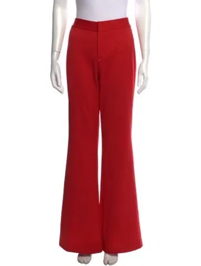 Pre-owned Alice And Olivia Flared Pants In Red