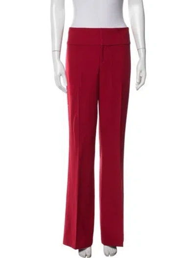 Pre-owned Alice And Olivia Flared Pants In Red