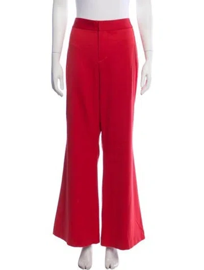 Pre-owned Alice And Olivia Flared Pants In Red