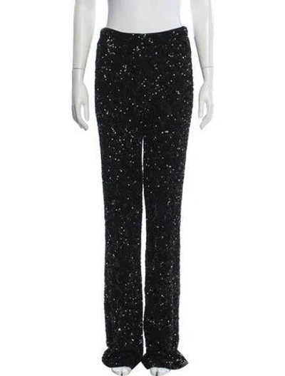 Pre-owned Alice And Olivia Flared Pants In Black
