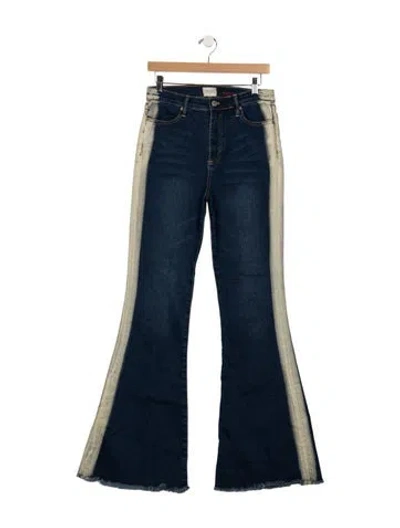 Pre-owned Alice And Olivia Flared Pants In Blue