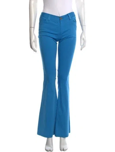 Pre-owned Alice And Olivia Flared Pants In Blue