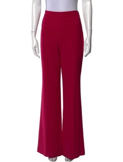 Pre-owned Alice And Olivia Flared Pants In Burgundy