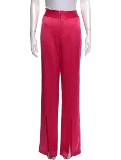 Pre-owned Alice And Olivia Flared Pants In Pink