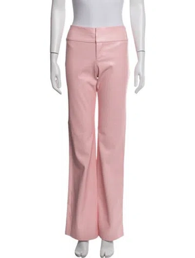 Pre-owned Alice And Olivia Flared Pants In Pink