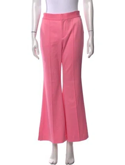 Pre-owned Alice And Olivia Flared Pants In Pink