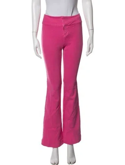 Pre-owned Alice And Olivia Flared Pants In Pink
