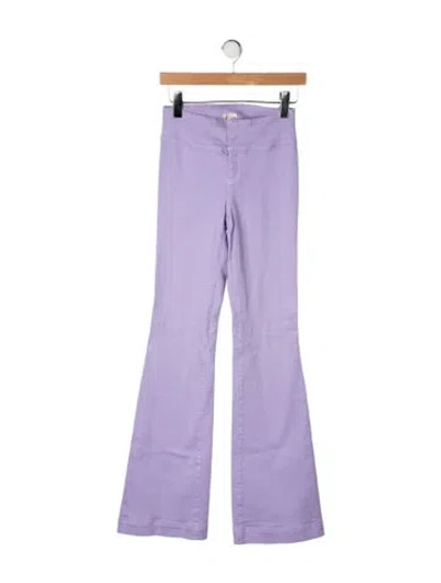 Pre-owned Alice And Olivia Flared Pants In Purple