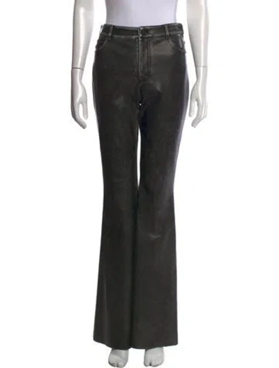 Pre-owned Alice And Olivia Flared Pants W/ Tags In Black/metallic