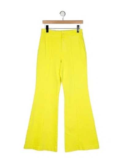 Pre-owned Alice And Olivia Flared Pants W/ Tags In Yellow