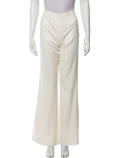 Pre-owned Alice And Olivia Flared Pants In White